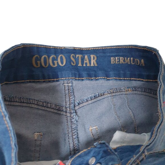 Gogo Star Bermuda Jeans Size 1 Dark Denim Casual 28" Waist - Picture 4 of 7